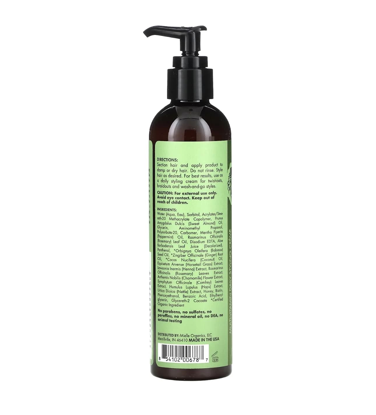كريم تصفيف إكليل الجبل والنعناع 240 مل من مييل أورغانيكس Mielle Organics