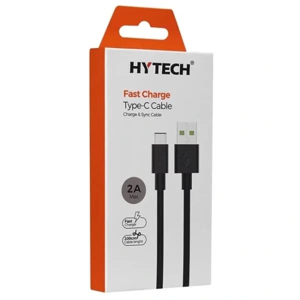 كابل شحن نوع سي أسود 1 متر 2 أ من هايتيك Hytech