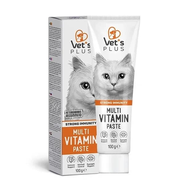 Vet's Plus معجون القطط من فيت بلس متعدد الفيتامينات والتورين والشعير 100 جرام