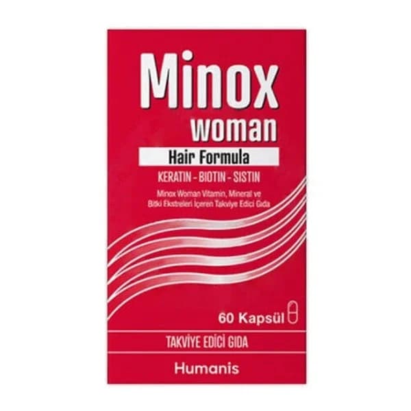 Minox مينوكس تركيبة شعر المرأة 60 كبسولة