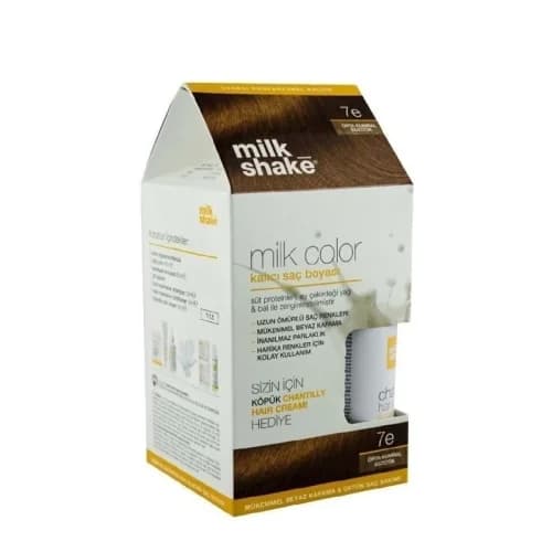 Milk Shake صبغة شعر دائمة بلون الحليب ميلك شيك 7 إي أشقر متوسط غريب هدية رغوية