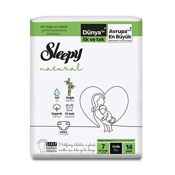 حفاضات سليبي بيبي حجم جامبو 7 XXL 14 قطعة Sleepy Baby
