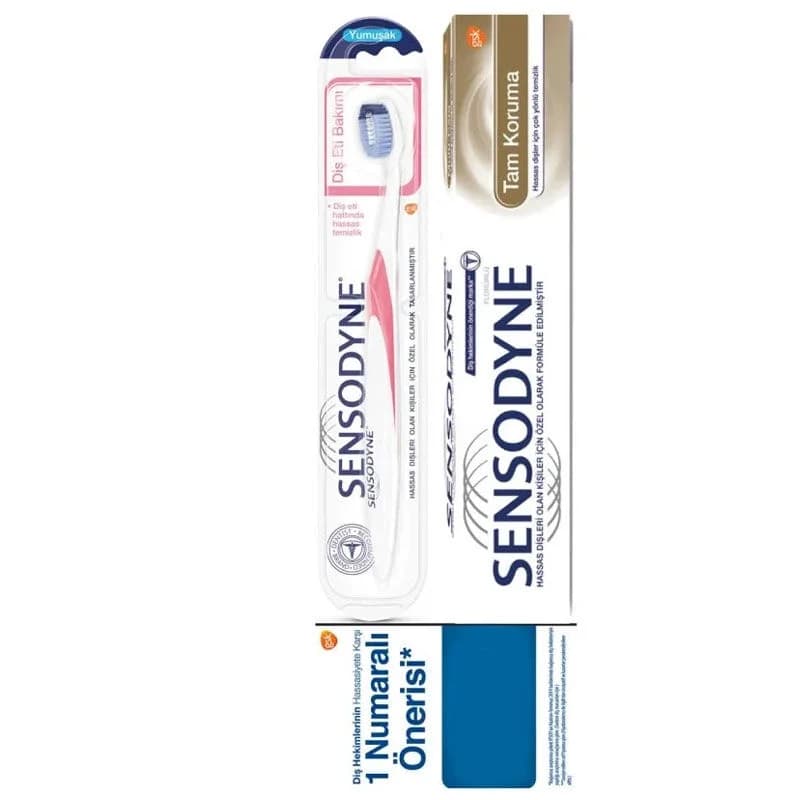 Sensodyne معجون أسنان سنسوداين للحماية الكاملة 75 مل + فرشاة أسنان هدية