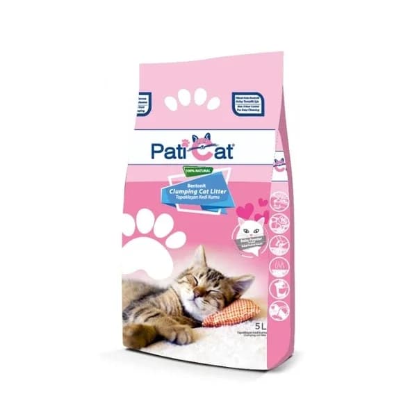 Paticat باتيكات رمل قطط ناعم معطر بمسحوق 5 لتر