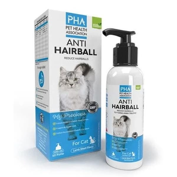 PHA-Pet Health Association شعير بي إتش إيه المضاد لكرات الشعر للقطط، 100 مل مُساعد سهل الهضم