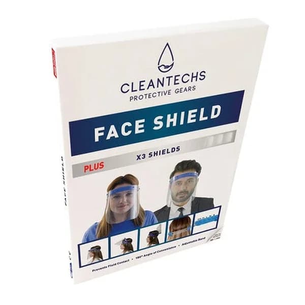 Cleantechs واقي الوجه كليانتكس بلس بريميوم بوكسد بتصميم مضاد للضباب