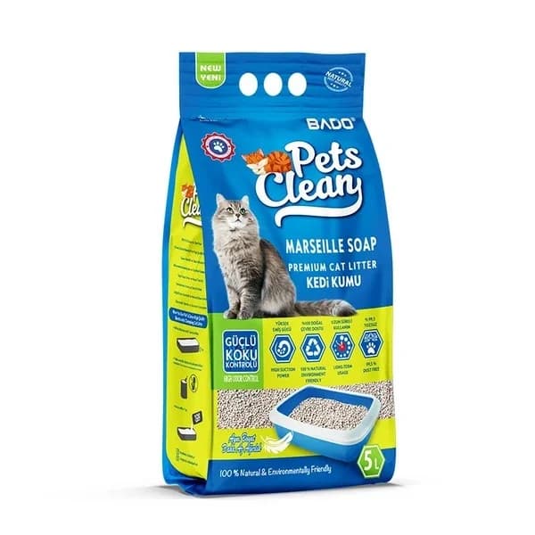 Pets Clean صابون تنظيف فضلات القطط بيتس كلين برائحة عطرية 5 لتر