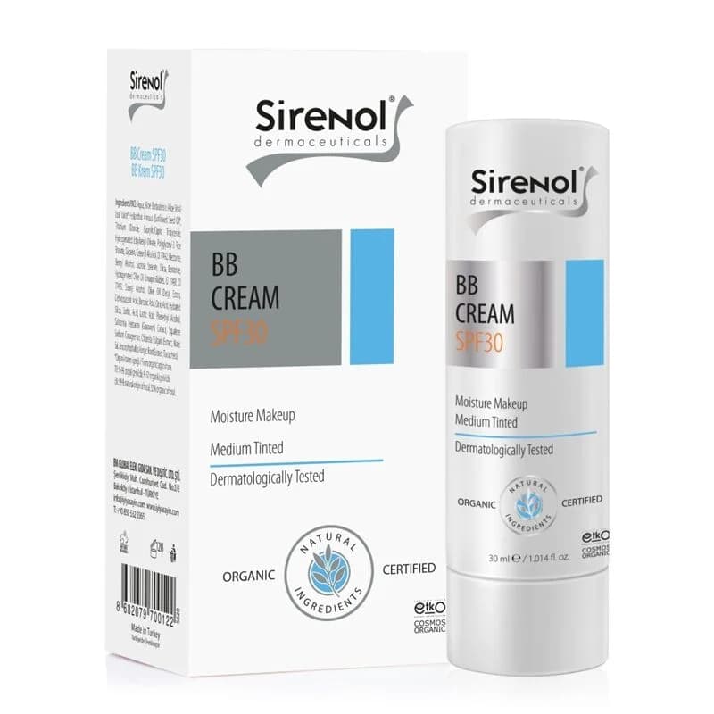 Sirenol كريم سيرينول بي بي بعامل حماية من الشمس 30+ | لون متوسط ​​30 مل