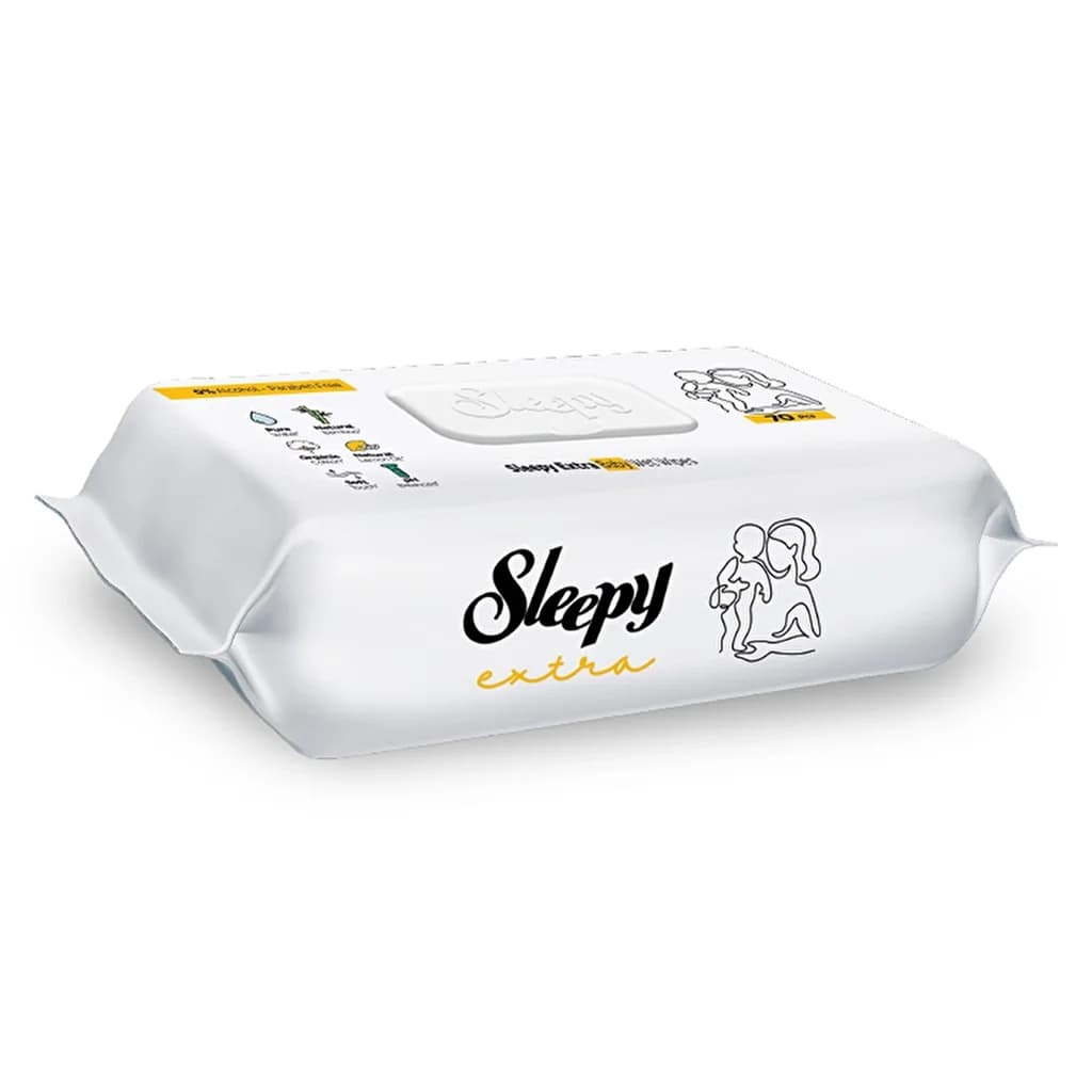 مناديل مبللة إضافية 70 قطعة من سليبي Sleepy