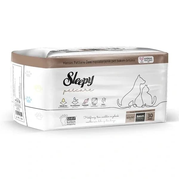 بطانية رعاية الحيوانات الأليفة 30 قطعة (60 × 90 سم) من سليبي Sleepy