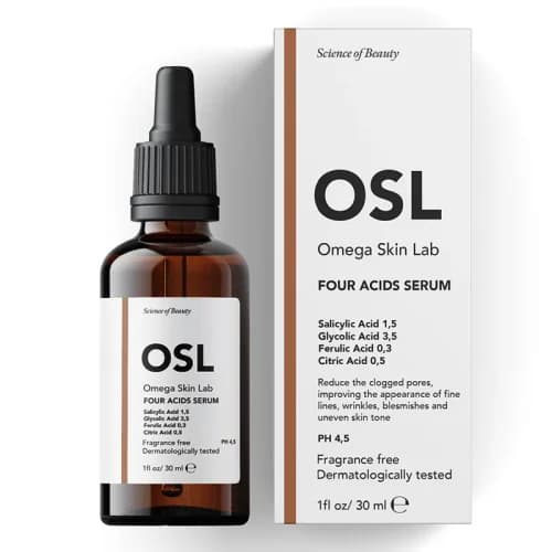 Osl Omega Skin Lab سيروم أو إس إل أوميجا سكين لاب للأحماض الأربعة 30 مل