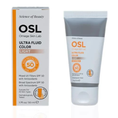 Osl Omega Skin Lab أو إس إل كريم أوميجا سكين لاب ألترا فلويد كولور واقي من الشمس بعامل حماية من الشمس 50+ 50 مل فاتح