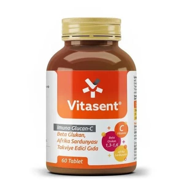 Vitasent مكمل غذائي فيتاسنت إيمونو جلوكان سي، 60 قرصًا