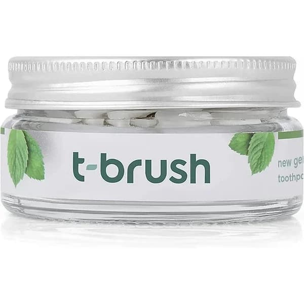 T-Brush معجون أسنان تي براش بالفلورايد بنكهة النعناع، ​​90 قرصًا