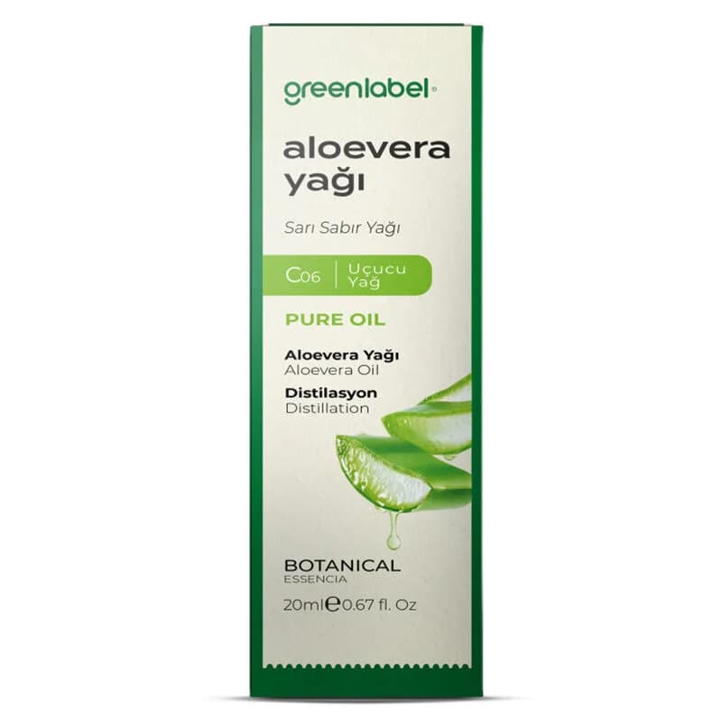 Greenlabel زيت الصبار العضوي من جرين ليبل ٢٠ مل ترطيب البشرة والعناية بها