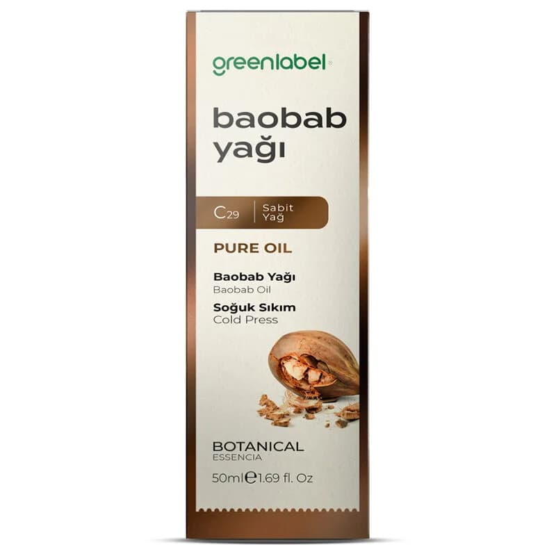 Greenlabel زيت الباوباب العضوي من جرين ليبل ٥٠ مل مرطب ومغذي