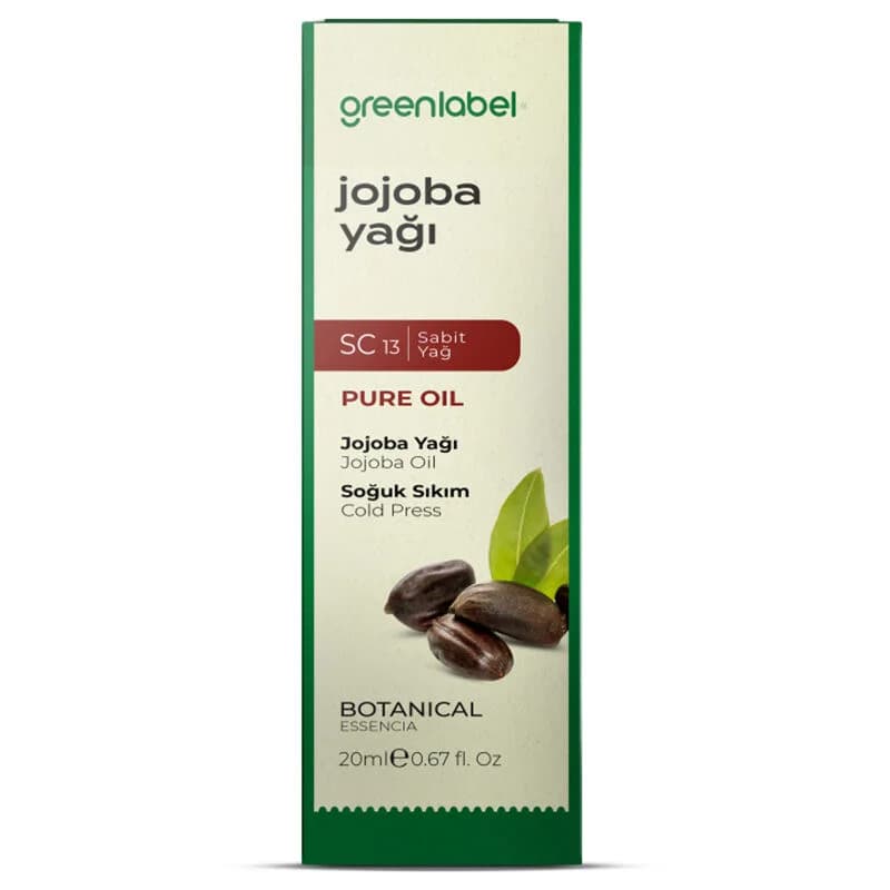 Greenlabel زيت الجوجوبا من جرين ليبل ٢٠ مل مرطب نقي للعناية بالشعر والبشرة