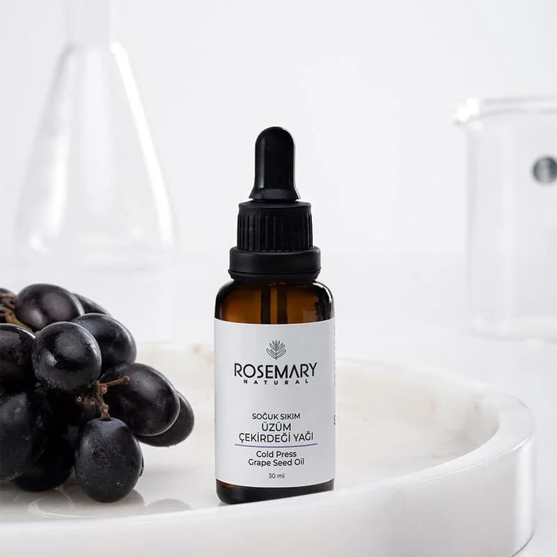 Rosemary Natural زيت بذور العنب الطبيعي المعصور على البارد من إكليل الجبل 30 مل