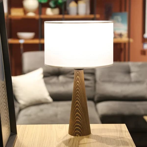 مصباح رأس سرير خشبي قماش لوكا AYD-3572 من هومينغ Homing