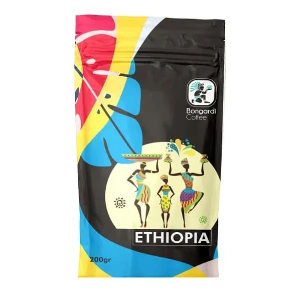 Bongardi Coffee بونجاردي حبوب قهوة سيدامو الإثيوبية 200 جرام الأزهار والفواكه
