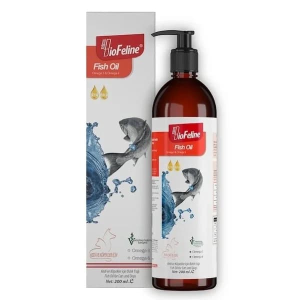 Biofeline زيت السمك أوميجا 3 من بيوفيلاين للكلاب والقطط 200 مل