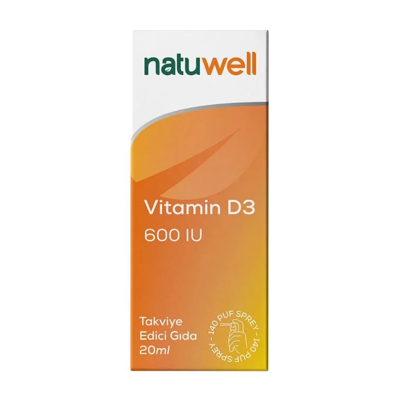 Natuwell قطرات بخاخ ناتويل دي 3 600 وحدة دولية 20 مل