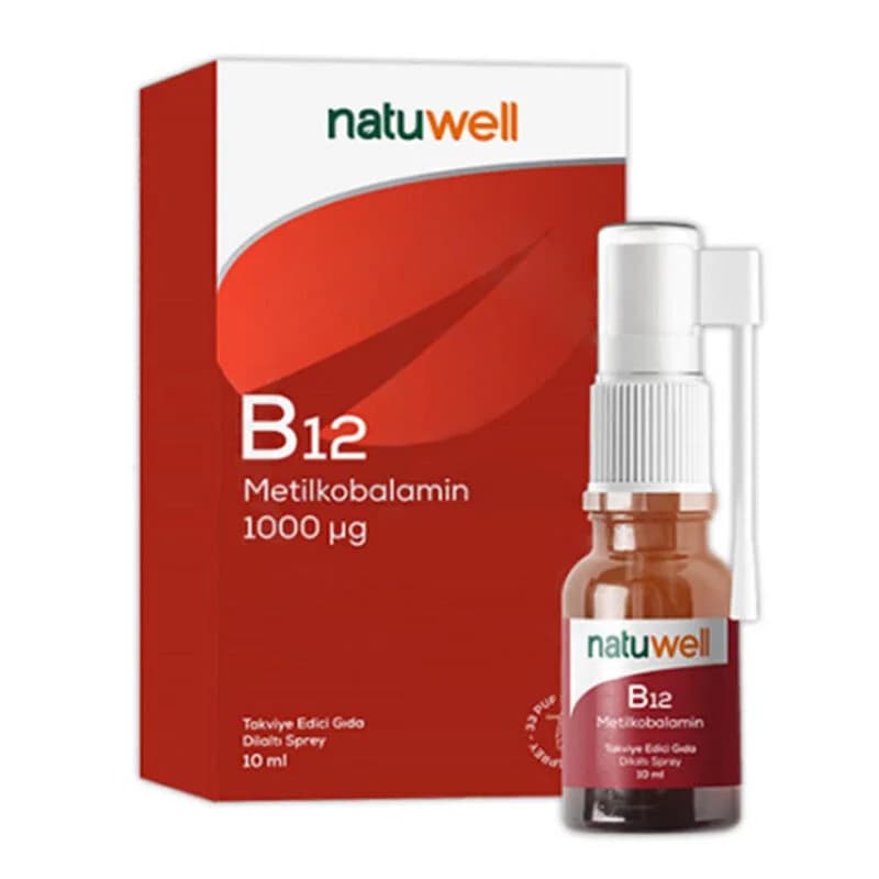 بخاخ غذائي مكمل ب12 1000 ميكروغرام 10 مل من ناتويل Natuwell