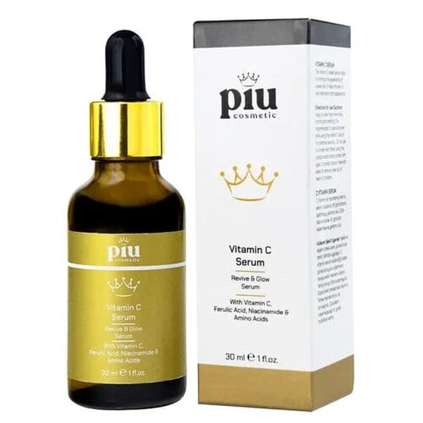 Piu Cosmetic سيروم تفتيح البشرة بفيتامين سي من بيو كوزماتيك 30 مل