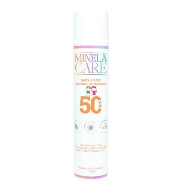 Minela Care كريم مينيلا كير للوقاية من الشمس للأطفال بعامل حماية 50، 110 غرام