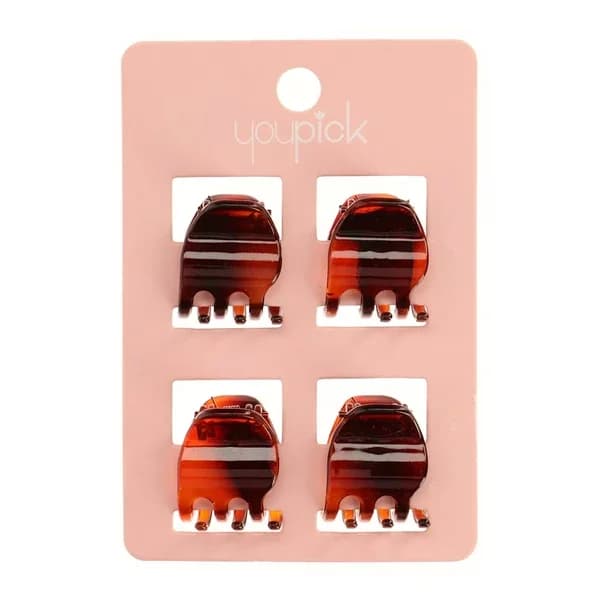 Youpick مشبك قفل يوبيك بني 4 قطع