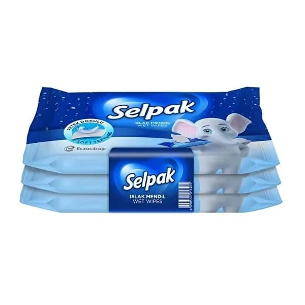 Selpak مناديل سيلباك المبللة الكلاسيكية للجيب عبوة من 3 قطع