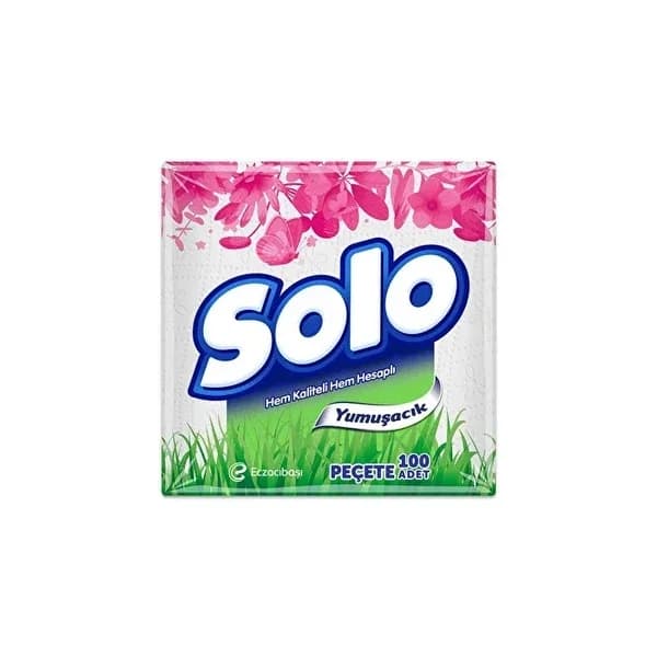 Solo منديل سولو ١٠٠ مل متين، ذو ملمس ليفي لسهولة التنظيف