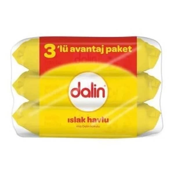 Dalin منشفة دالين القطنية المبللة عبوة مميزة من 3 قطع