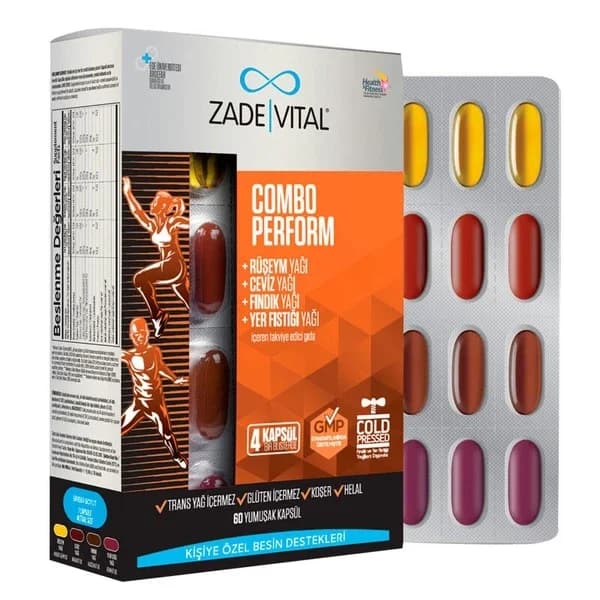 Zade Vital زاد فيتال كومبو بيرفورم 1000 مجم 60 كبسولة لينة