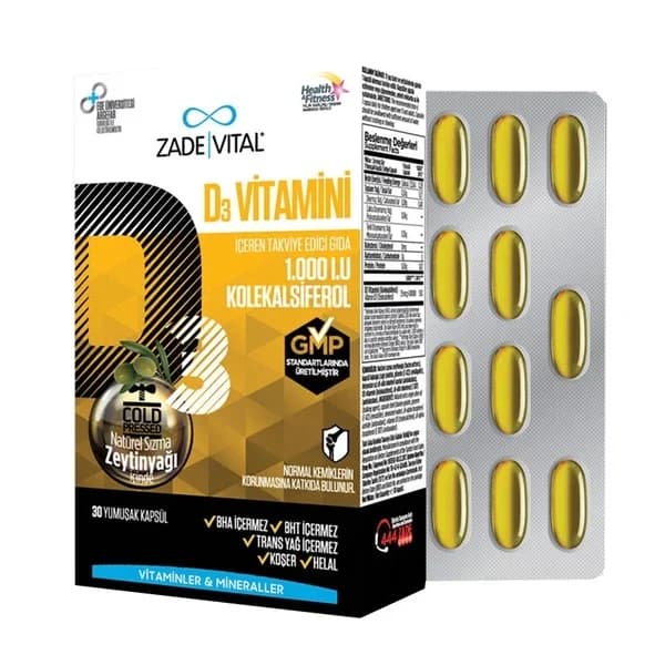 Zade Vital زاد فيتامين د3 30 كبسولة ناعمة
