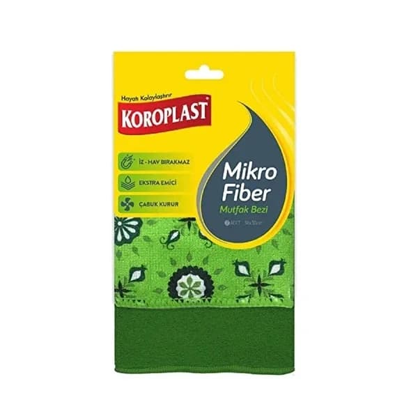 Koroplast منشفة مطبخ من الألياف الدقيقة من كوروبلاست قطعة واحدة، قوة الاحتفاظ بالغبار