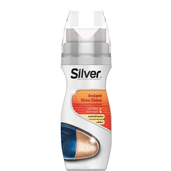 Silver ملمع أحذية سائل فضي طبيعي 75 مل