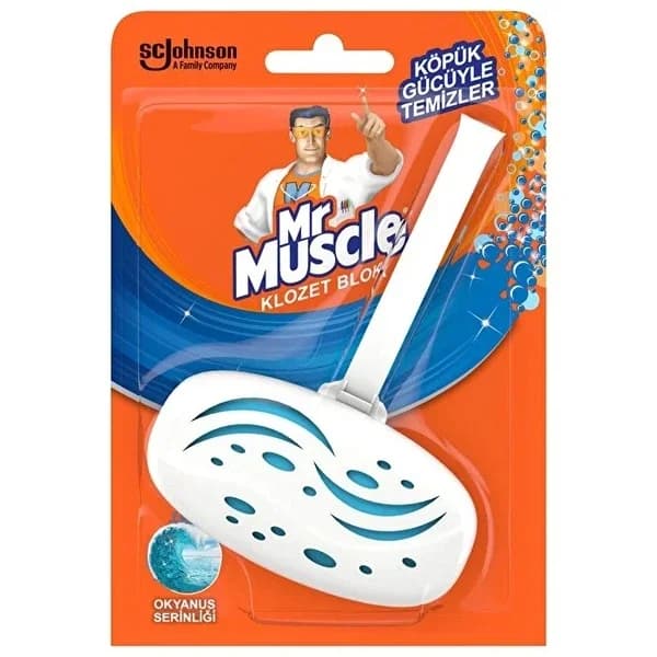 Mr. Muscle منظف ​​رغوي منعش من مستر ماسل أوشن كول تواليت بلوك ٤٠ غرام