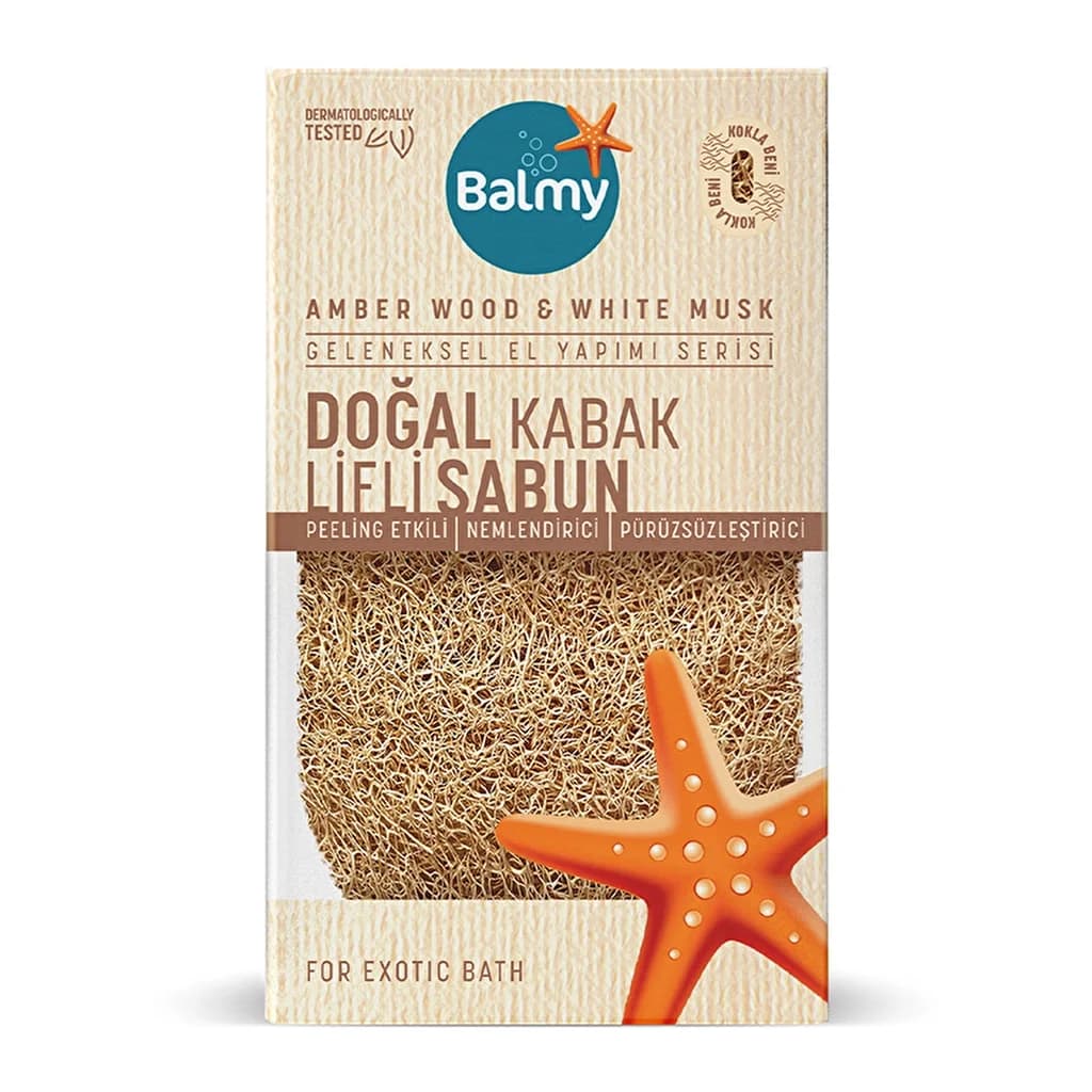 Balmy صابون ألياف اليقطين الطبيعي المنعش برائحة العنبر