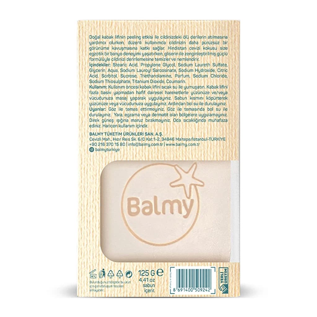 Balmy صابون ألياف اليقطين الطبيعي المنعش بجوز الهند المنعش