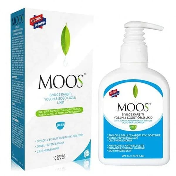 Moos منظف ​​الوجه موس بالأعشاب البحرية والصفصاف 200 مل مرطب ومنعش