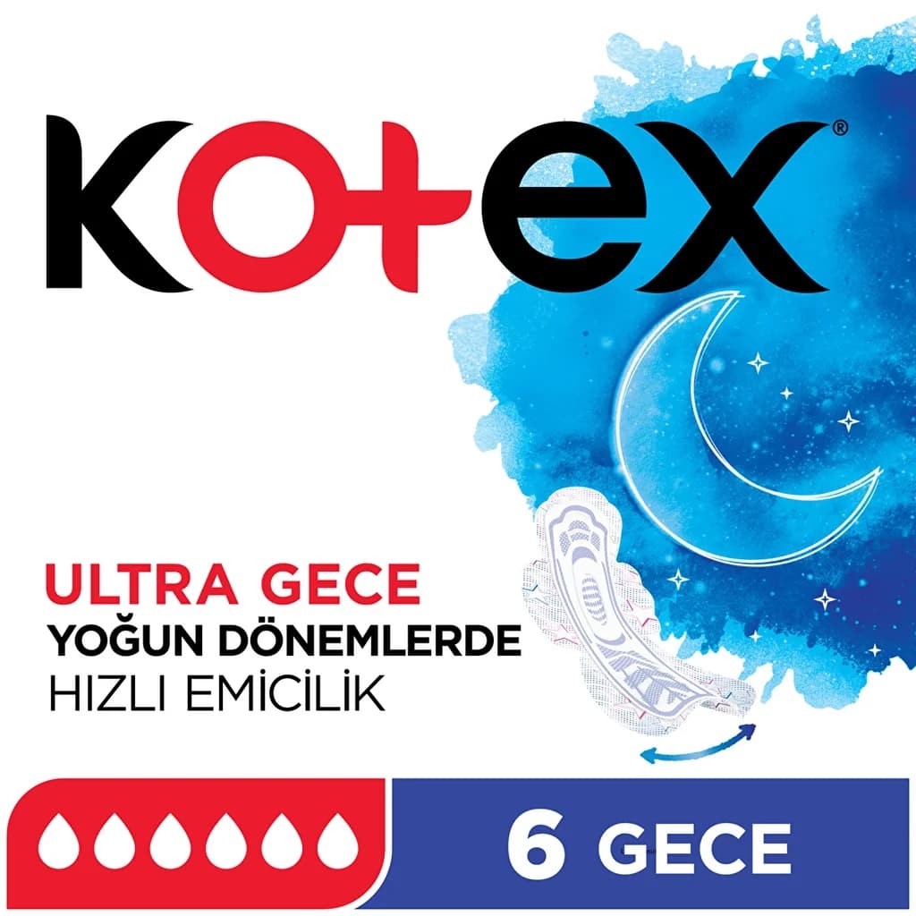 Kotex كوتكس ألترا فوط ليلية عبوة من 6 قطع