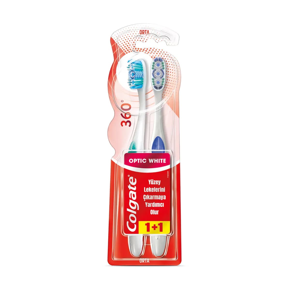 Colgate فرشاة أسنان كولجيت 360 أوبتيكال وايت متوسطة الحجم