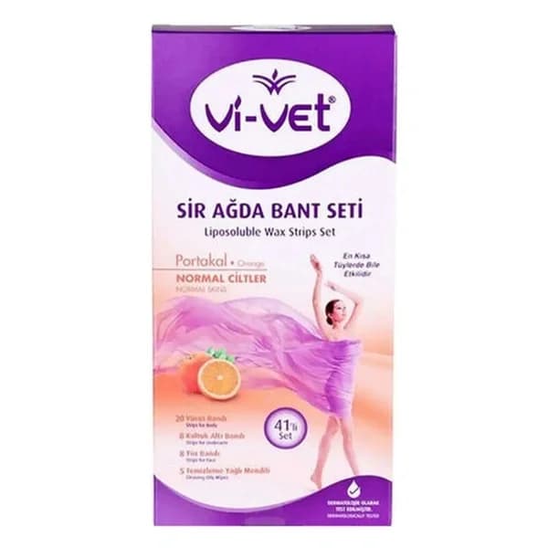 Vi-vet مجموعة شرائح شمع فيفيت برتقالية من 41 قطعة