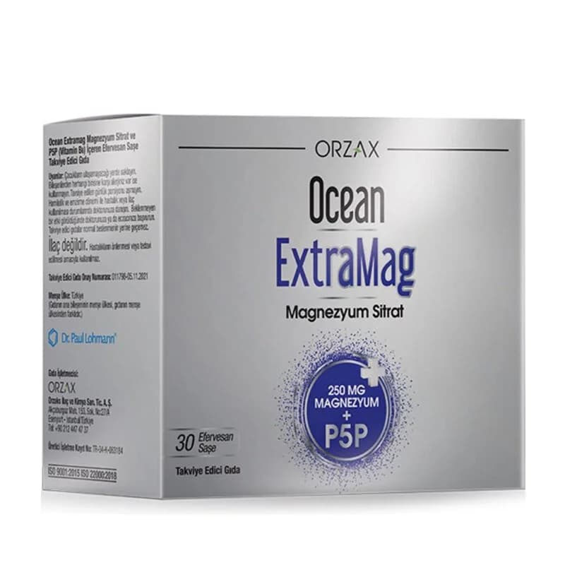 Orzax أورزاكس أوشن إكسترا ماغنسيوم سيترات فوار 30 كيسًا