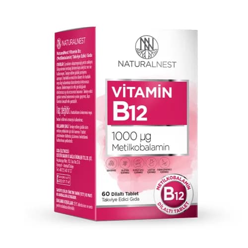 Naturalnest فيتامين ب12 1000 ميكروغرام من ناتشورال نيست، 60 قرصًا تحت اللسان