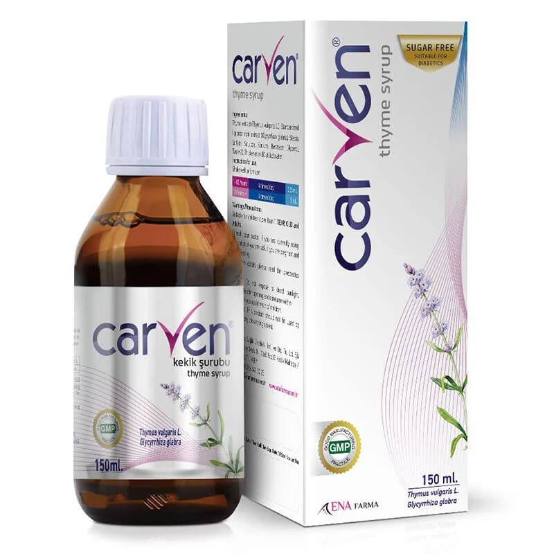 Carven شراب الزعتر كارفنز خالي من السكر 150 مل
