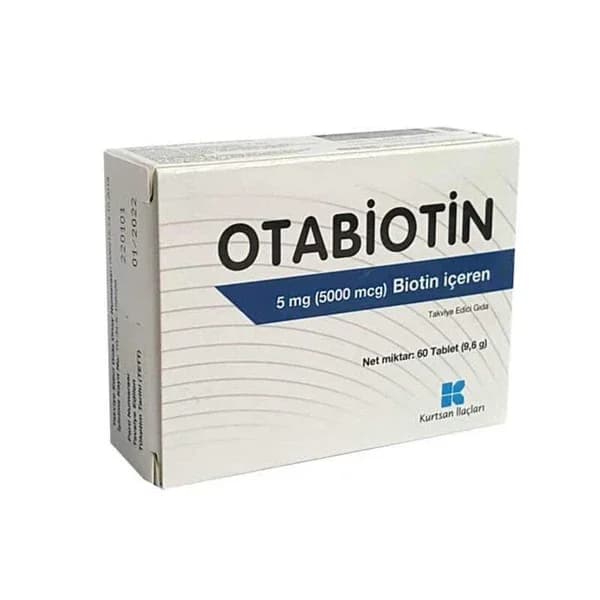 Otabiotin أوتابيوتين 5 ملغ بيوتين 60 قرصًا