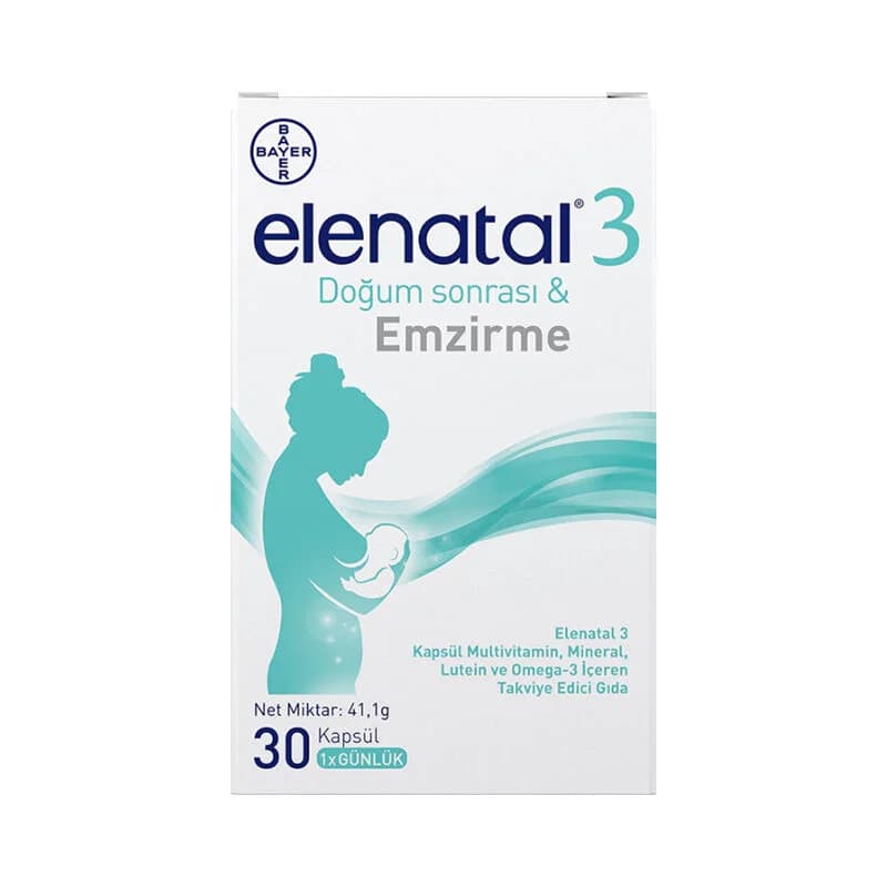 Elenatal مكمل غذائي إيليناتال 3، 30 كبسولة