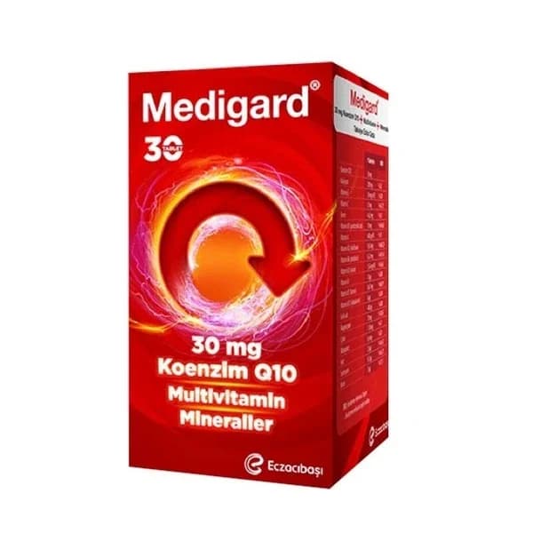 Medigard ميديغارد إنزيم كيو 10 متعدد الفيتامينات والمعادن 30 قرصًا